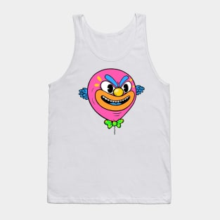 Colorful Balloonface Clownhead Tank Top